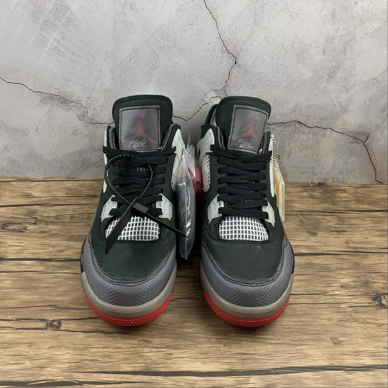 Odor Resistant Lining Air Jordan 4 Retro SP Off-White Black Muslin Black CV9388-001