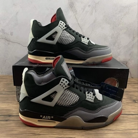 Long Hours Cool Streetwear Air Jordan 4 Retro SP Off-White Black Muslin Black CV9388-001