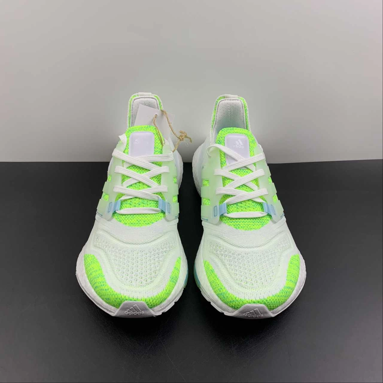 Versatile Everyday Design Urban Training Adidas UltraBoost 22 White Fluorescent Green GX5926