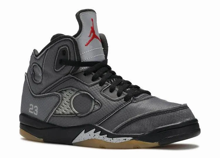 Air Jordan 5 Off-White Black (PS) Supportive arch Quick Dry Lining