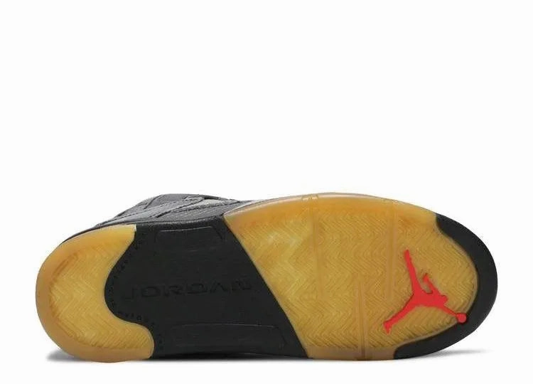 Air Jordan 5 Off-White Black (PS) Foot Guard Enhanced Heel Lock