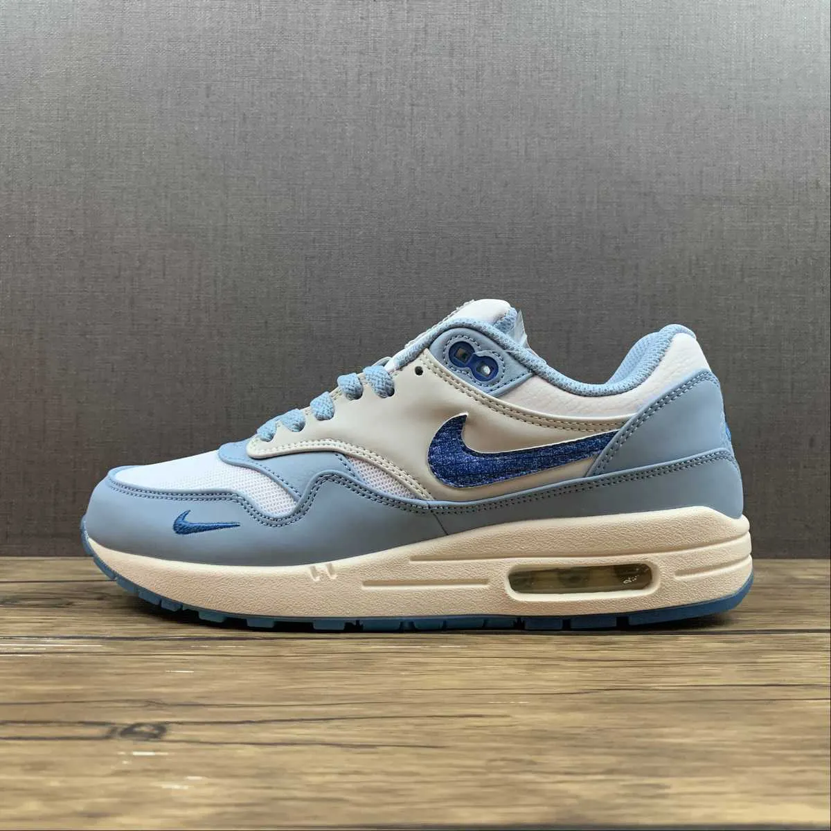 Air Max 1 Blueprint White Dark Navy Blue Milk Blue DR0448-100 Racing