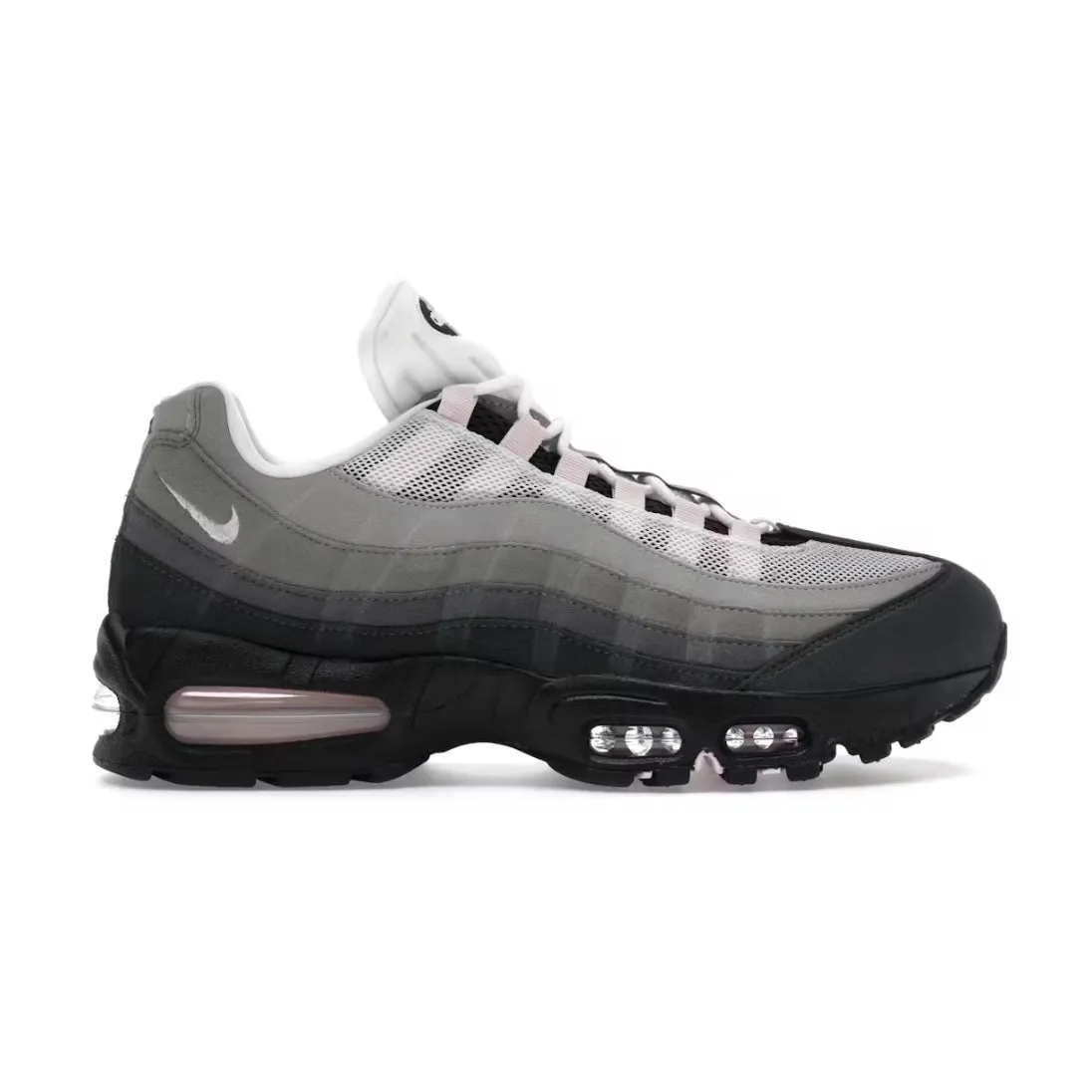 NIKE AIR MAX 95 'PINK FOAM BIG BUBBLE (2025) running in banked tracks shoes Stable Structure