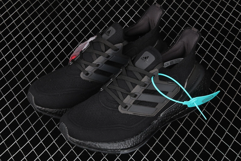Adidas UltraBoost 21 All Black Active Impact Resistant Heel Cup