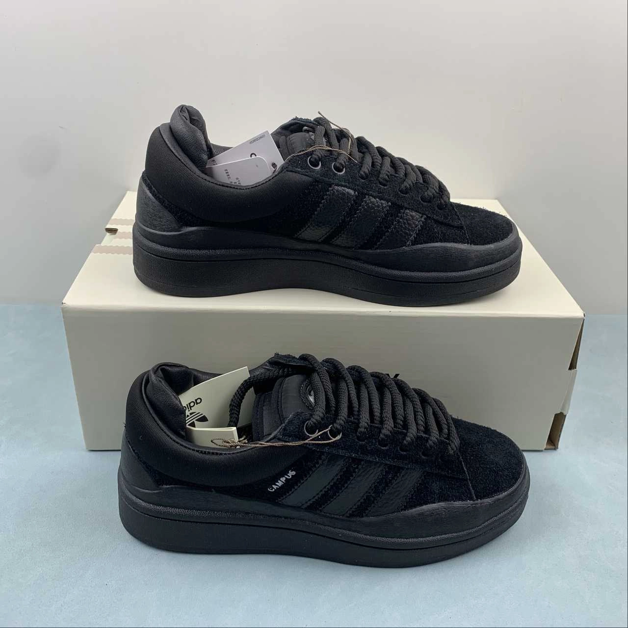 Comfortable Arch Support PU material Bad Bunny x Adidas Campus Cloud Black FZ5825