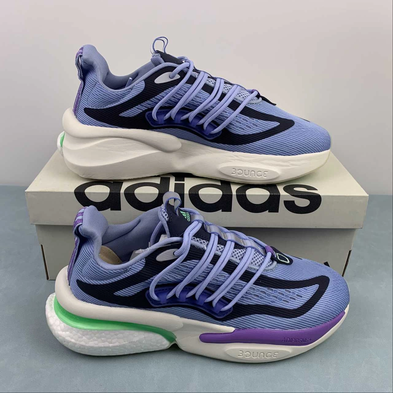 Adidas AlphaBoost V1 Blue Dawn Pulse Mint Halo Blue HP6157 camping shoes