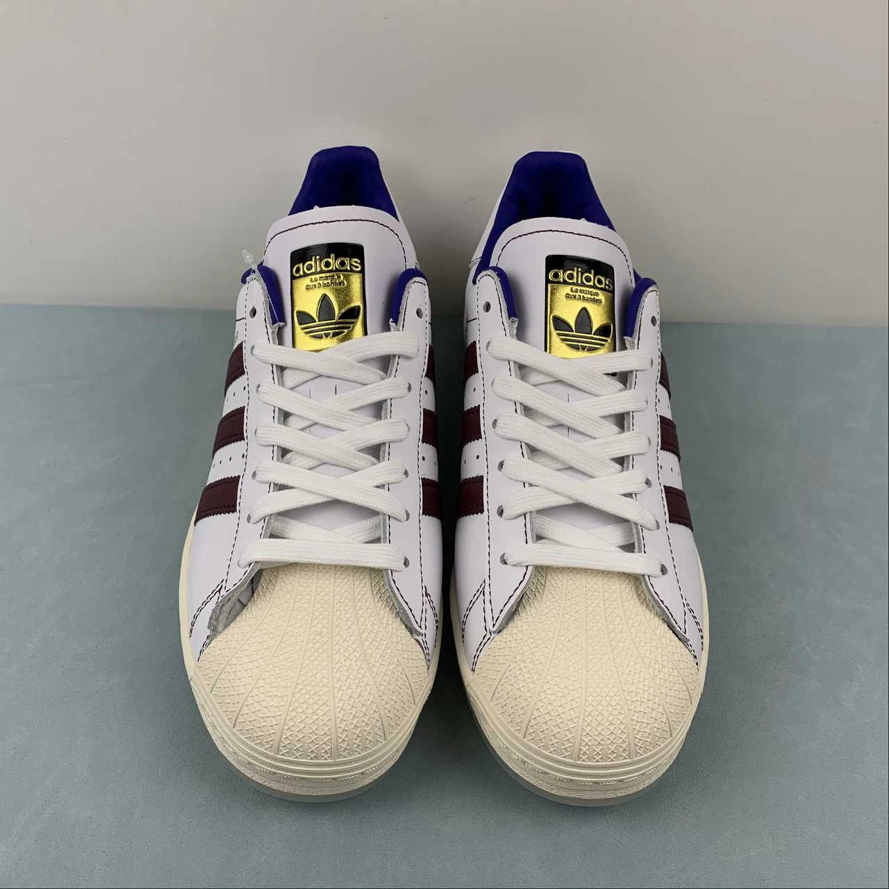 Adidas Superstar 82 White Maroon Blue IE0020 seniors' fitness shoes