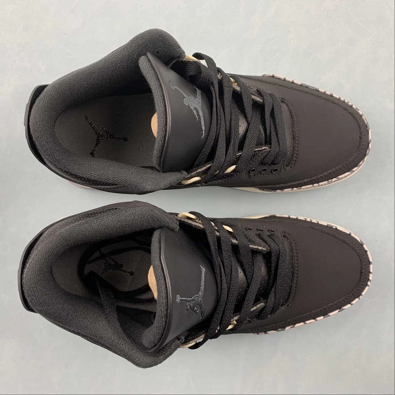 Air Jordan 3 Retro Off Noir Black Coconut Milk Gray Cement CK9246-001 Steady Ride Cushioned Fit