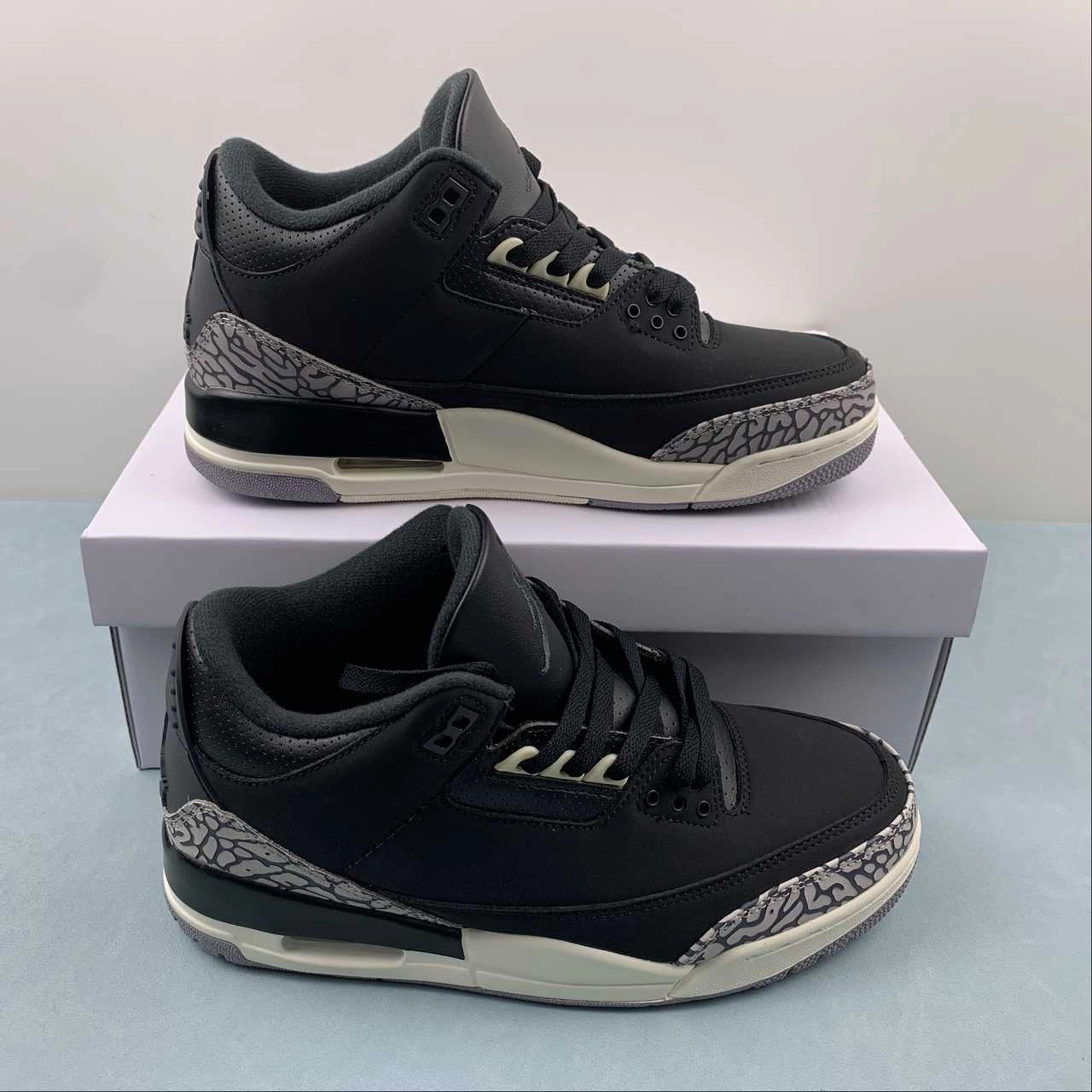 Air Jordan 3 Retro Off Noir Black Coconut Milk Gray Cement CK9246-001 Urban Daily Stylish Motion