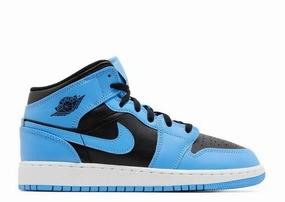 Pressure Dispersion Sole Air Jordan 1 Mid University Blue Black (GS)