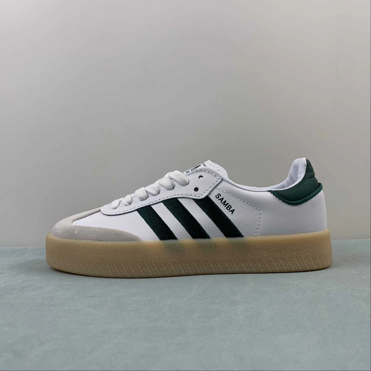 Urban Commute Urban Shift Adidas Samba Vegan Cloud White Dark Green Gum ID0440