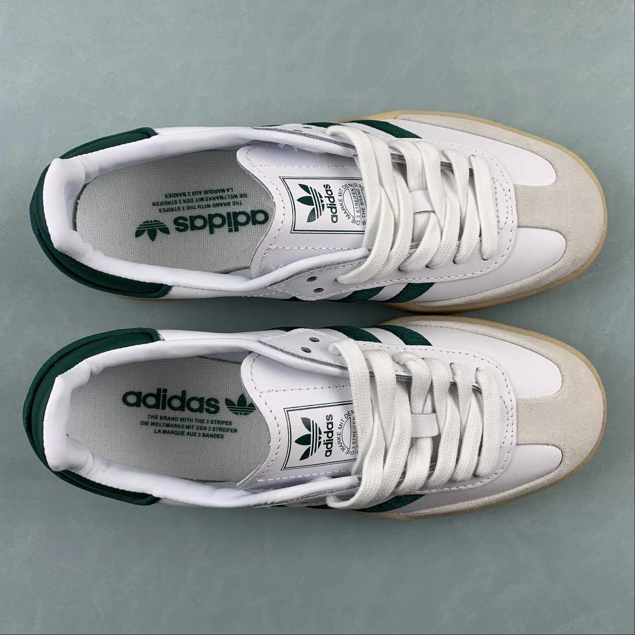 Art Fair Adidas Samba Vegan Cloud White Dark Green Gum ID0440