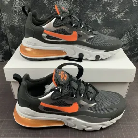 Air Max 270 React Black Orange CQ4598-084 teenage athletic shoes