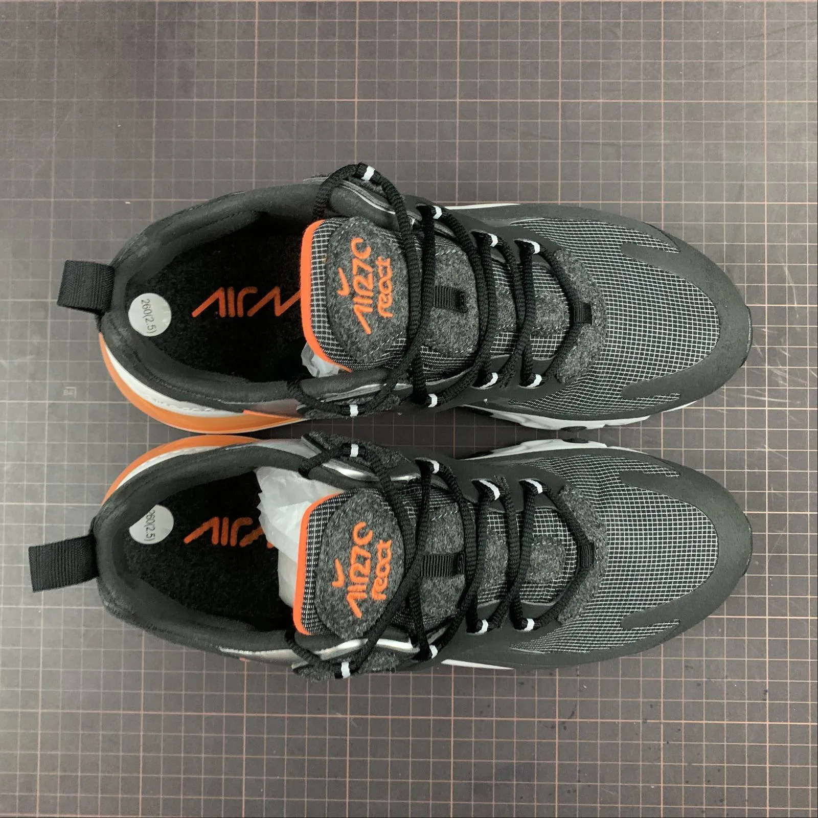 Air Max 270 React Black Orange CQ4598-084 night runs