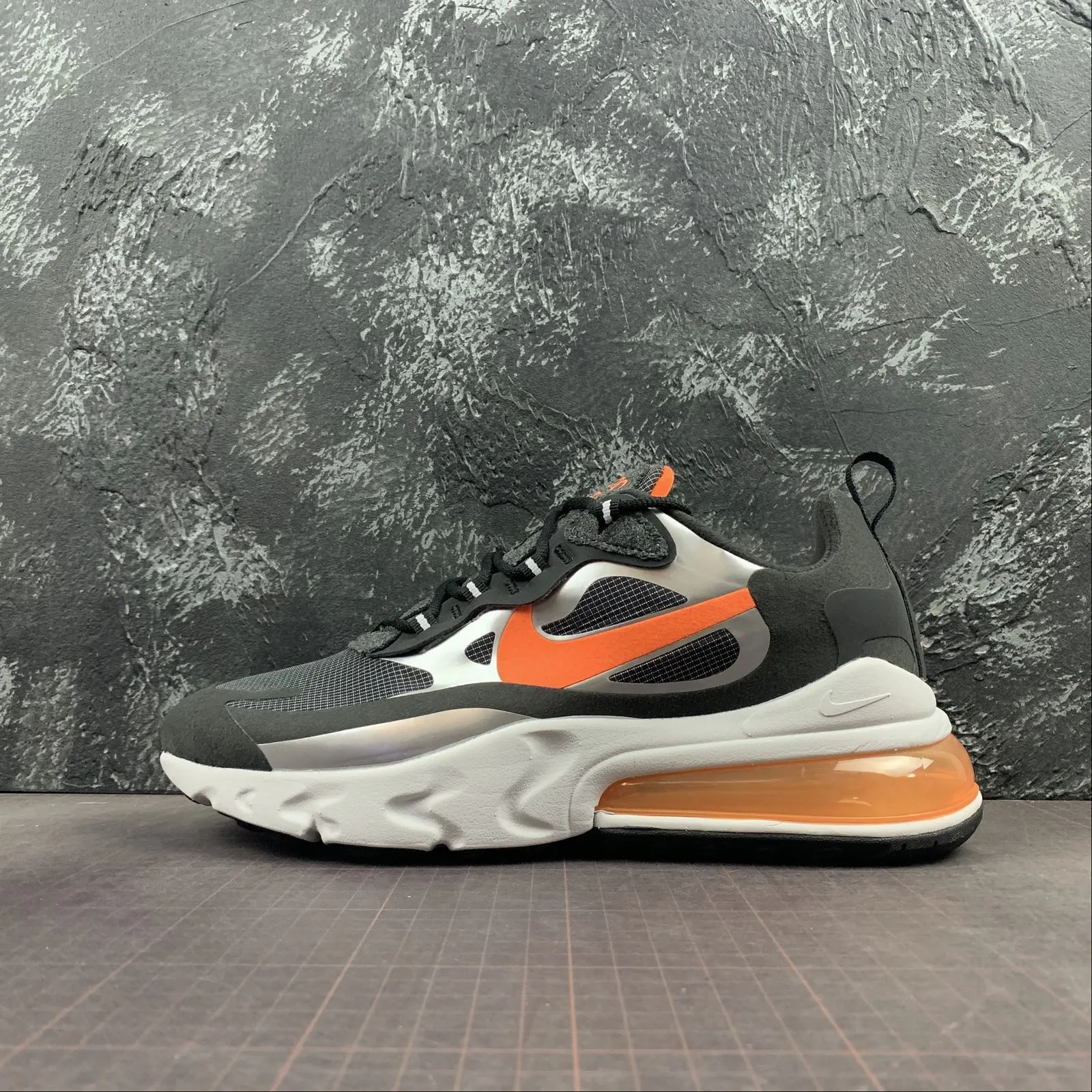 Air Max 270 React Black Orange CQ4598-084 Performance - Driven Ankle Cushion