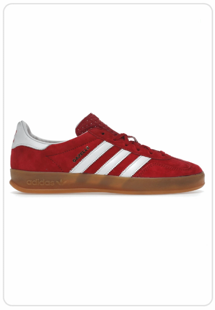 Adidas Gazelle Scarlet Cloud White Karma Sneaks