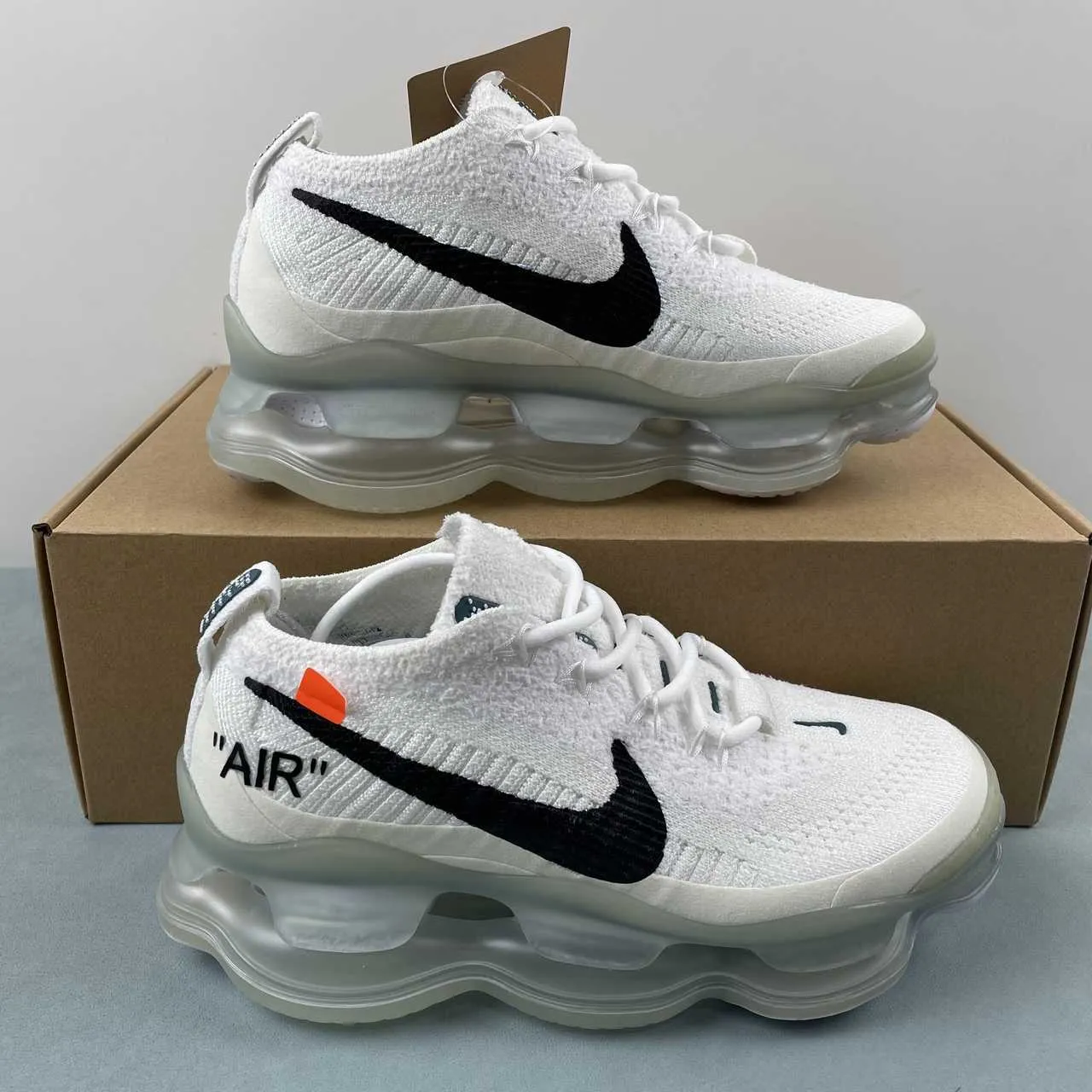 slip - resistant sole shoes Off-White x Air Max Scorpion FK White Black DJ4701-100