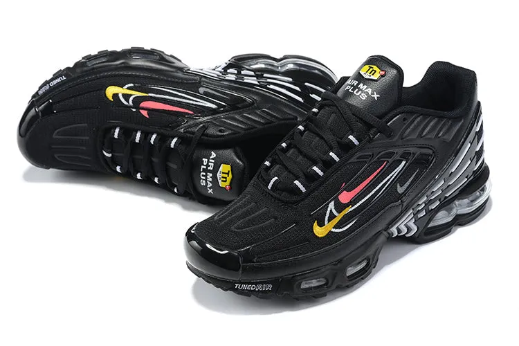 Comfort Feel Air Max Plus 3 Black White Multi Color Swooshes CD0471-005