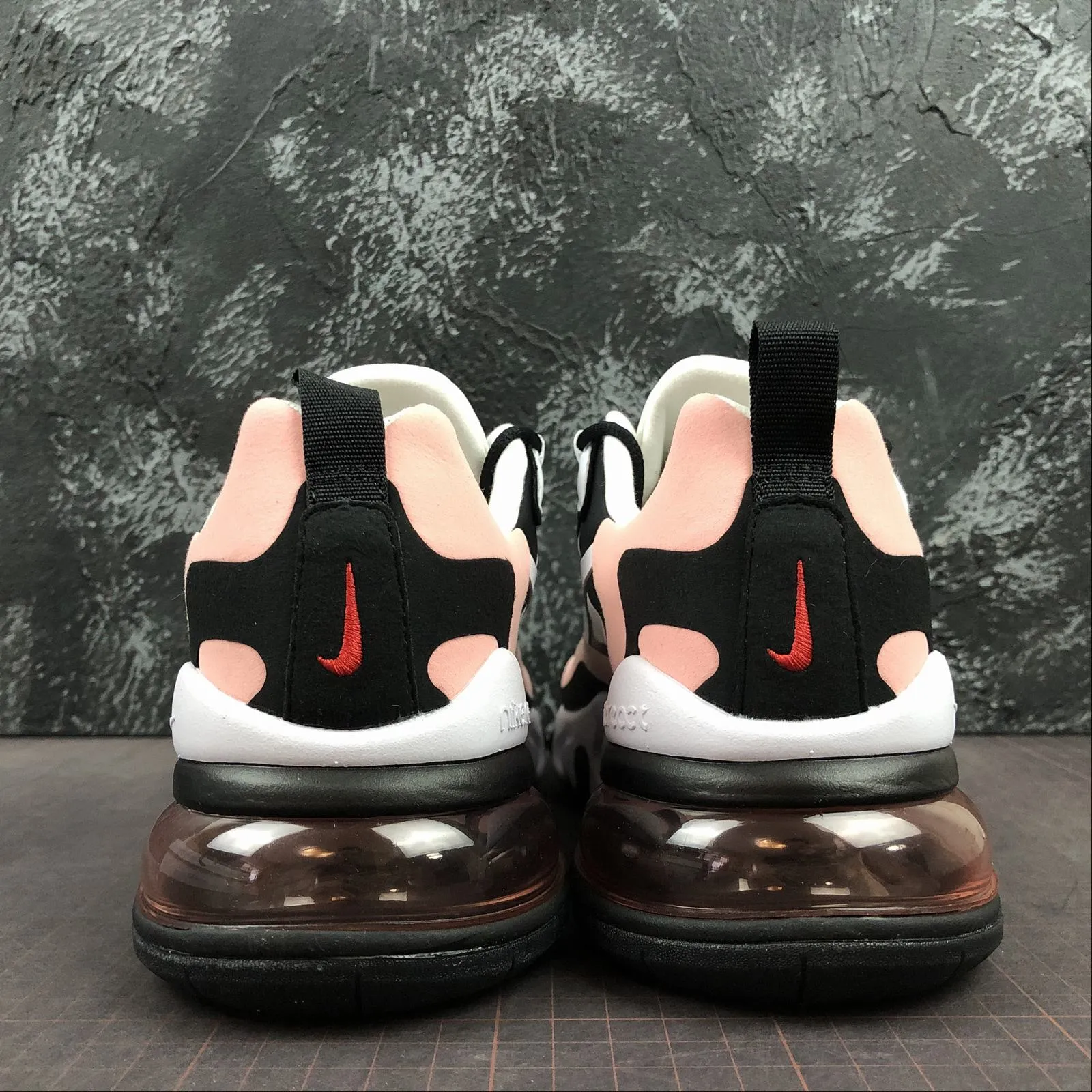 Toe box space event - specific shoes Air Max 270 React Black White Bleached Coral Metallic Gold AT6174-005