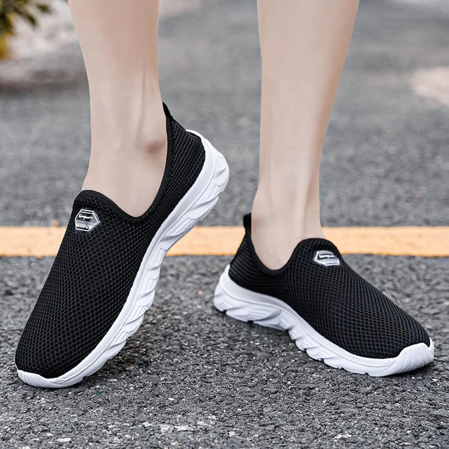 Arch Support Sports Shoes for Men Slip On Lightweight Breathable Fashion Sneaker Arch Support Plantar Fasciitis