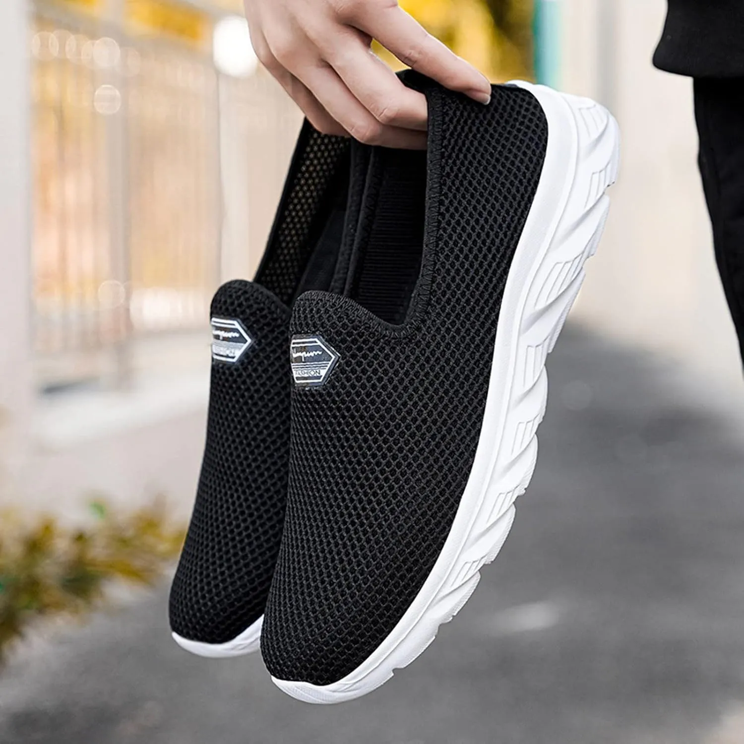 Arch Support Sports Shoes for Men Slip On Lightweight Breathable Fashion Sneaker Arch Support Plantar Fasciitis