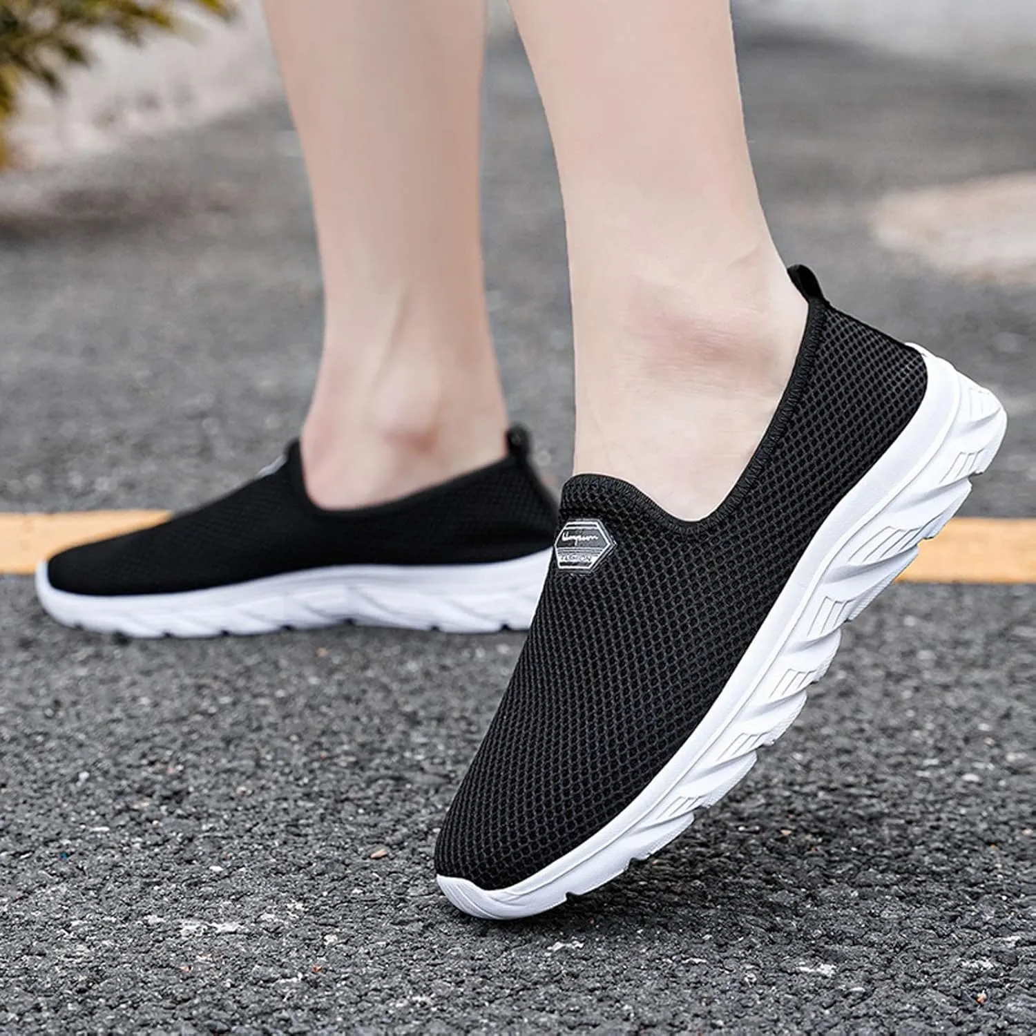 Arch Support Sports Shoes for Men Slip On Lightweight Breathable Fashion Sneaker Arch Support Plantar Fasciitis