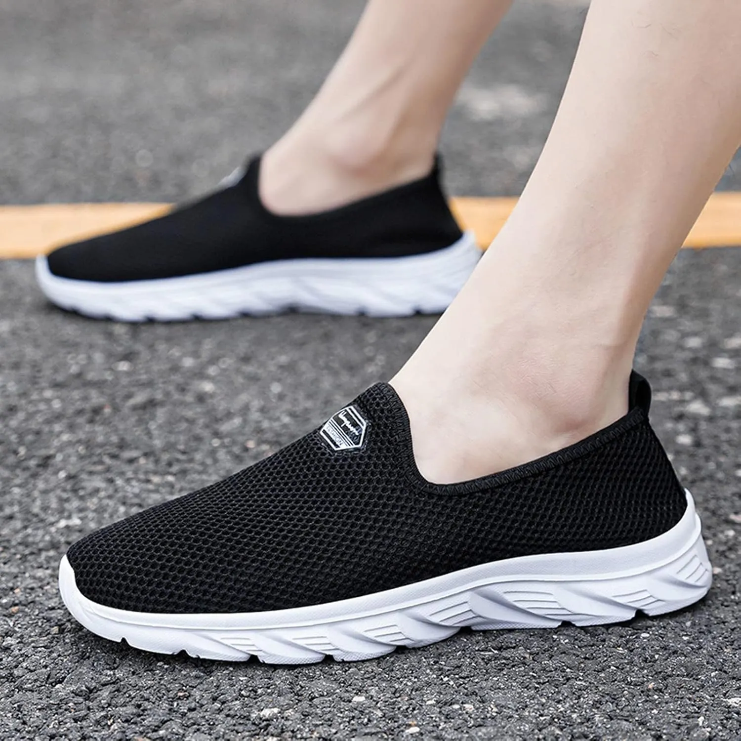 Arch Support Sports Shoes for Men Slip On Lightweight Breathable Fashion Sneaker Arch Support Plantar Fasciitis