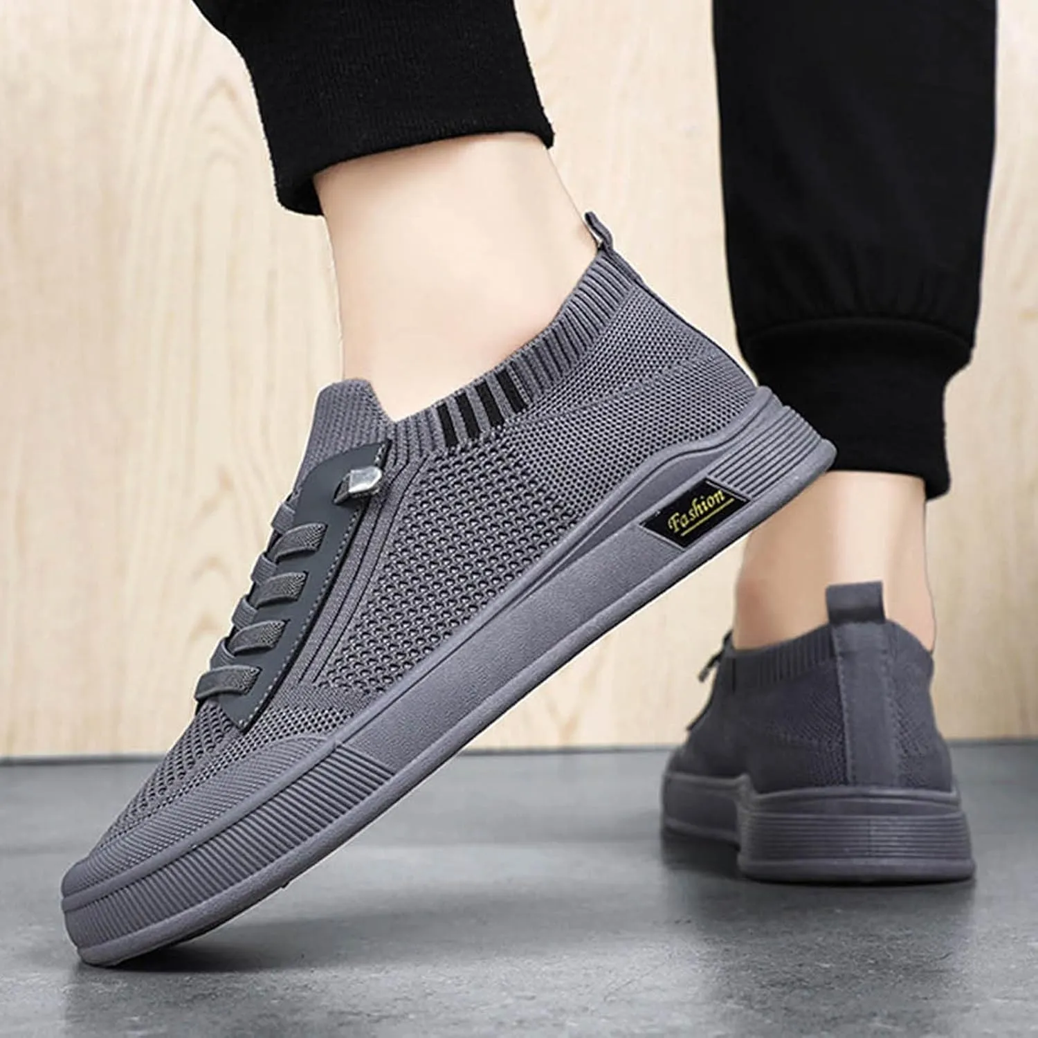 Arch Support Walking Shoes for Men Comfortable Lightweight Casual Walking Shoe Convenient Elderly Slip On Shoes