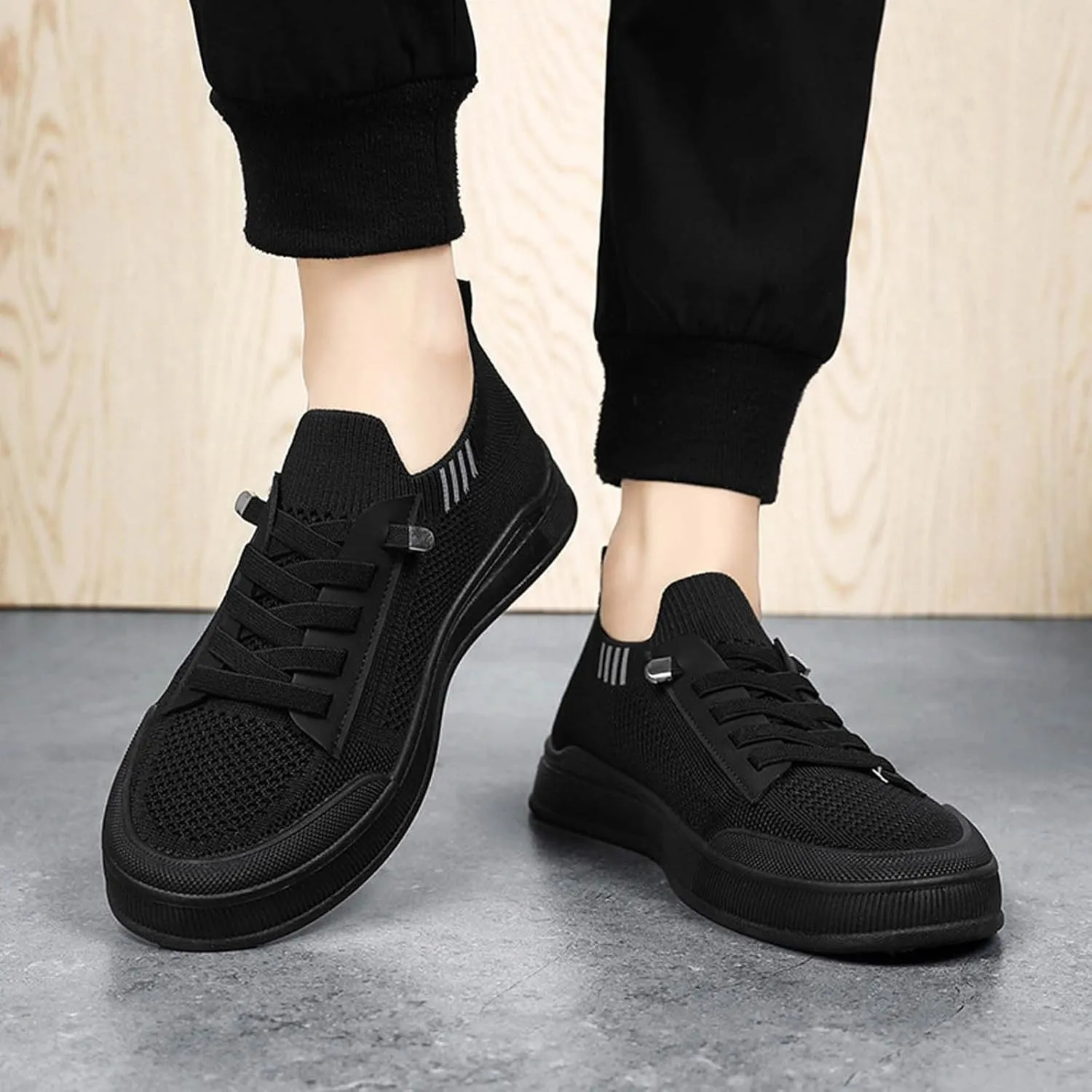 Arch Support Walking Shoes for Men Comfortable Lightweight Casual Walking Shoe Convenient Elderly Slip On Shoes