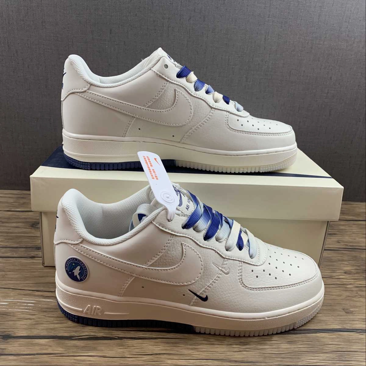 Air Force 1 07 Low Minnesota Timberwolves Rice White Dark Blue ML5801-501 Timeless Fit Lifestyle Gear