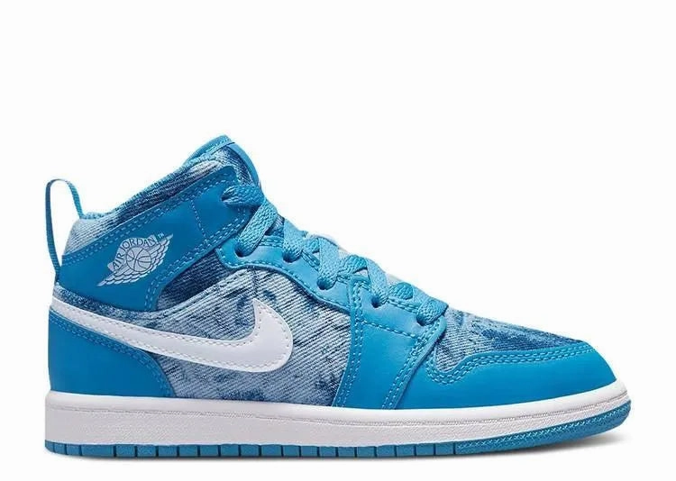 Step Boost Air Jordan 1 Mid Washed Denim (GS)