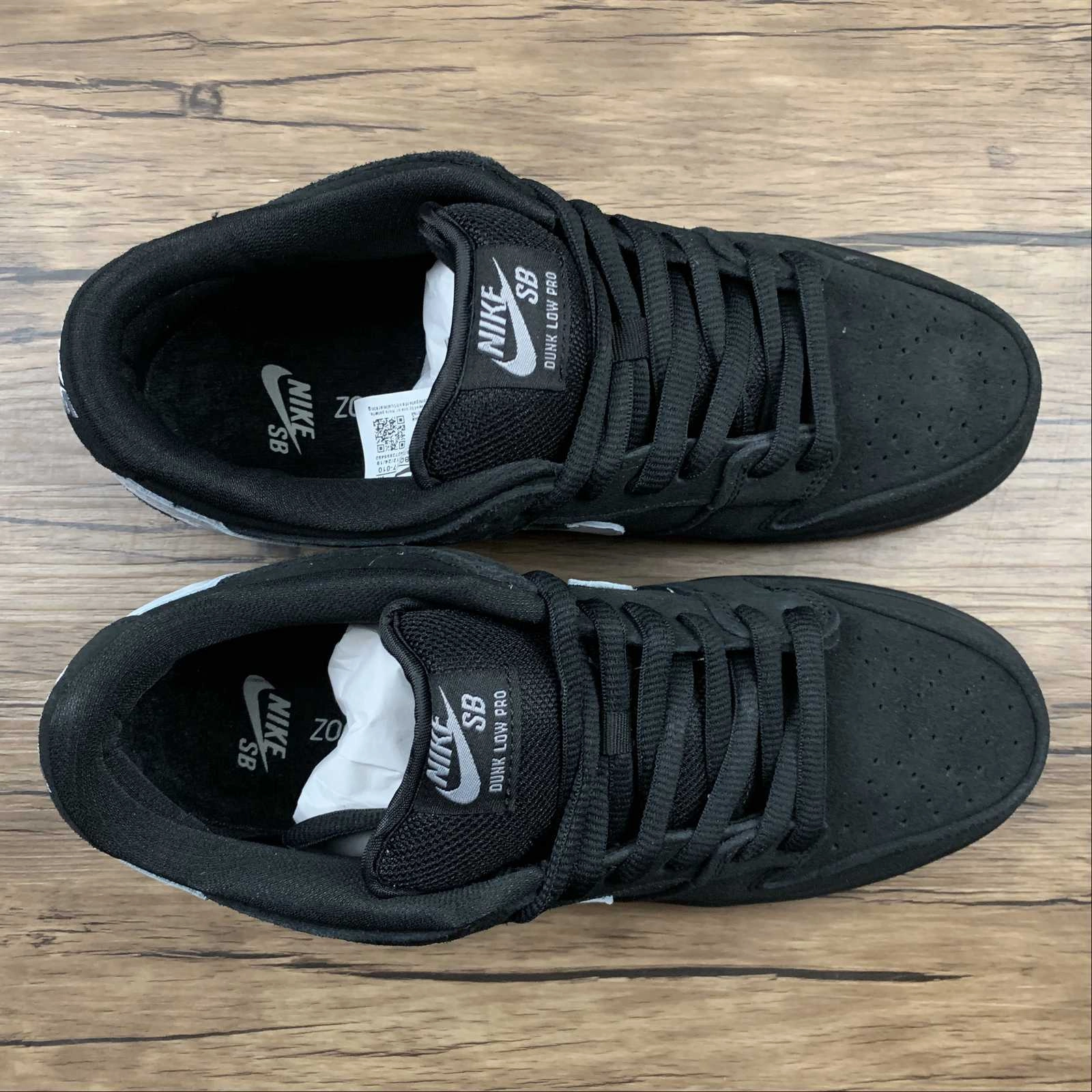 SB Dunk Low PRO Fog Black Cool Grey-Black-Black BQ6817-010 Comfort Cushion Technology Seamless Feel