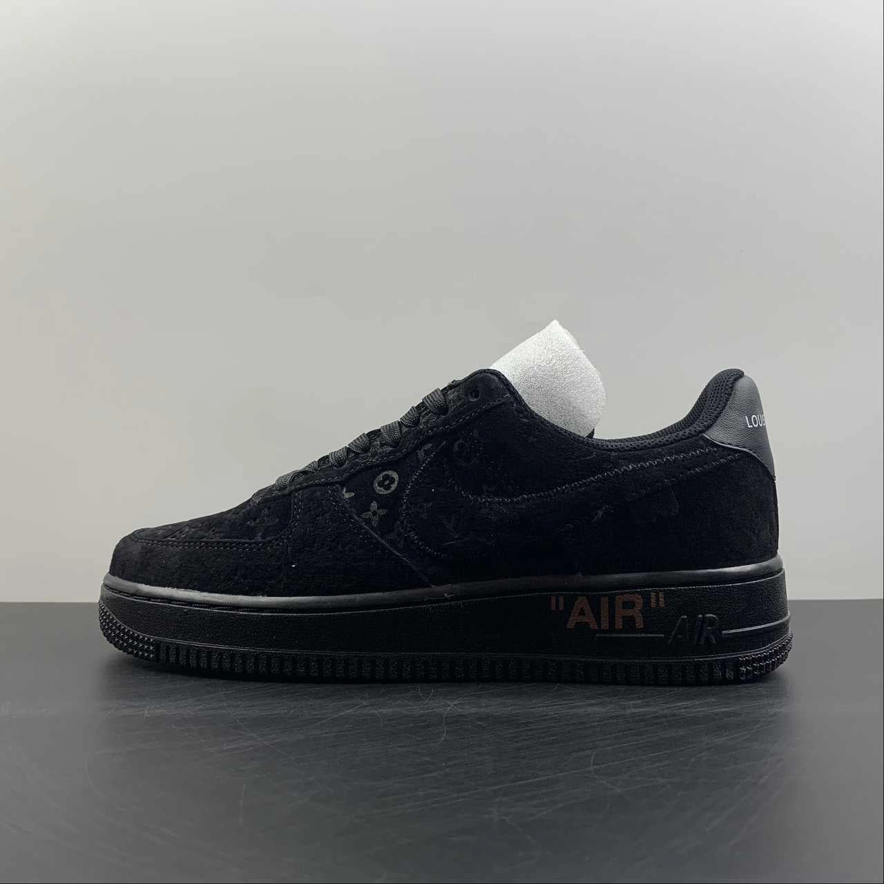 LV x Air Force 1 07 Low Black Metallic Gold LD0212 Fall look Stable