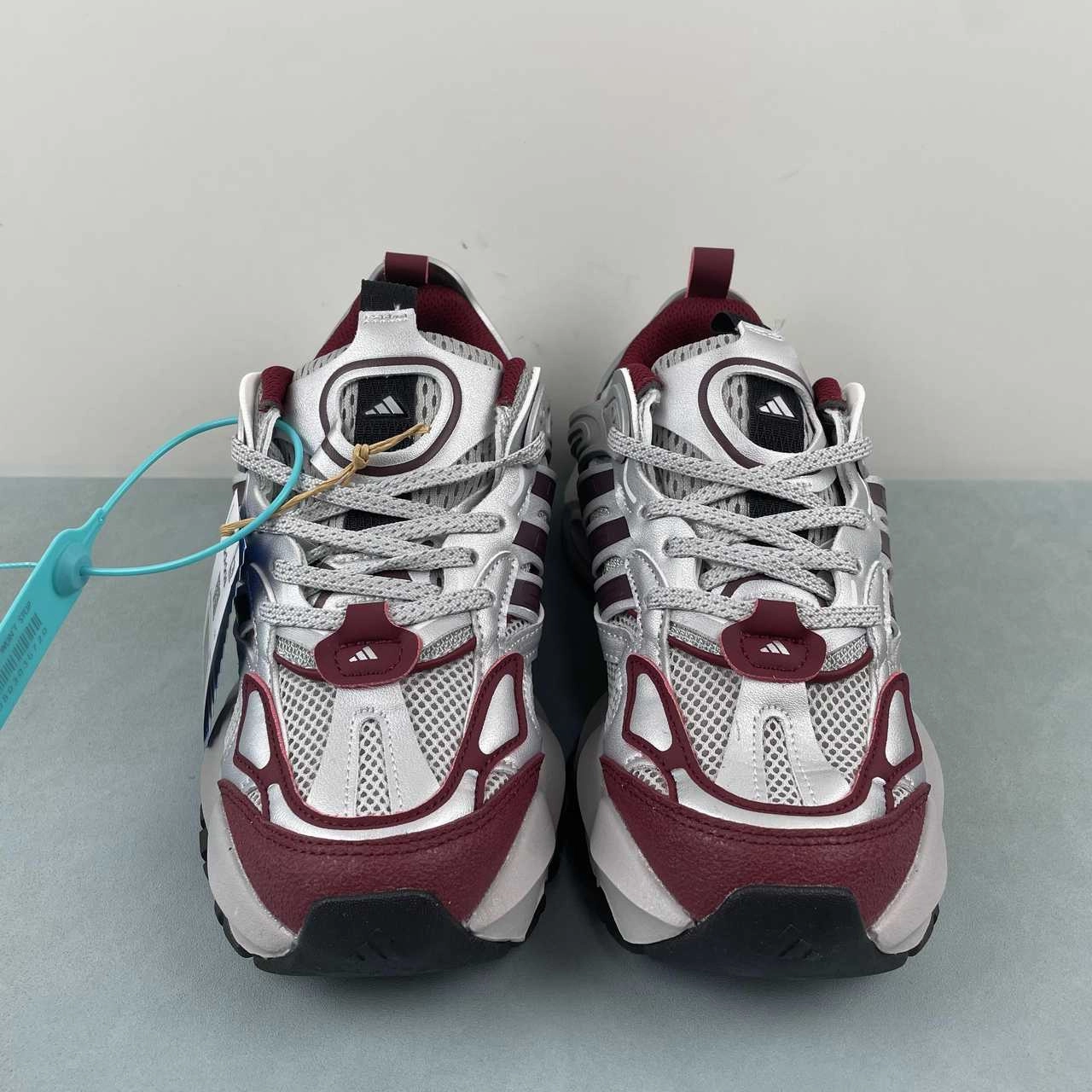 Adidas XLG Runner Deluxe Silver Red JP5762 AntiSlip 5K Run