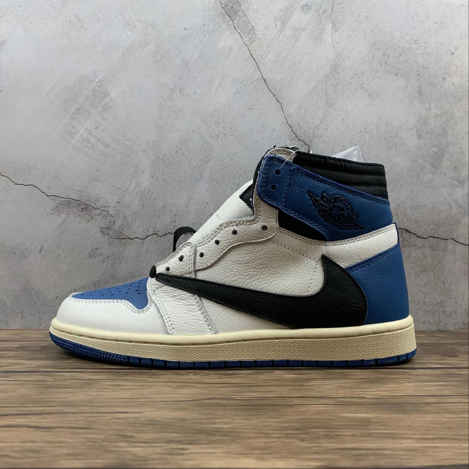 Unbeatable comfort Air Jordan 1 High OG SP Sail Black-Mltry Blue-Shy Pnk MNJDLS-642