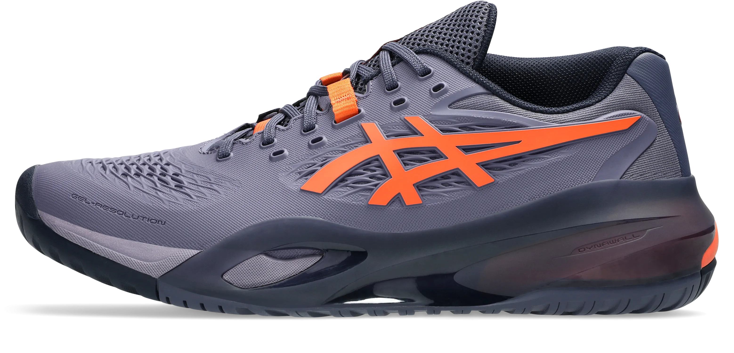 Asics Gel-Resolution X Wide Greyish Purple/Nova Orange Men's tennis shoes