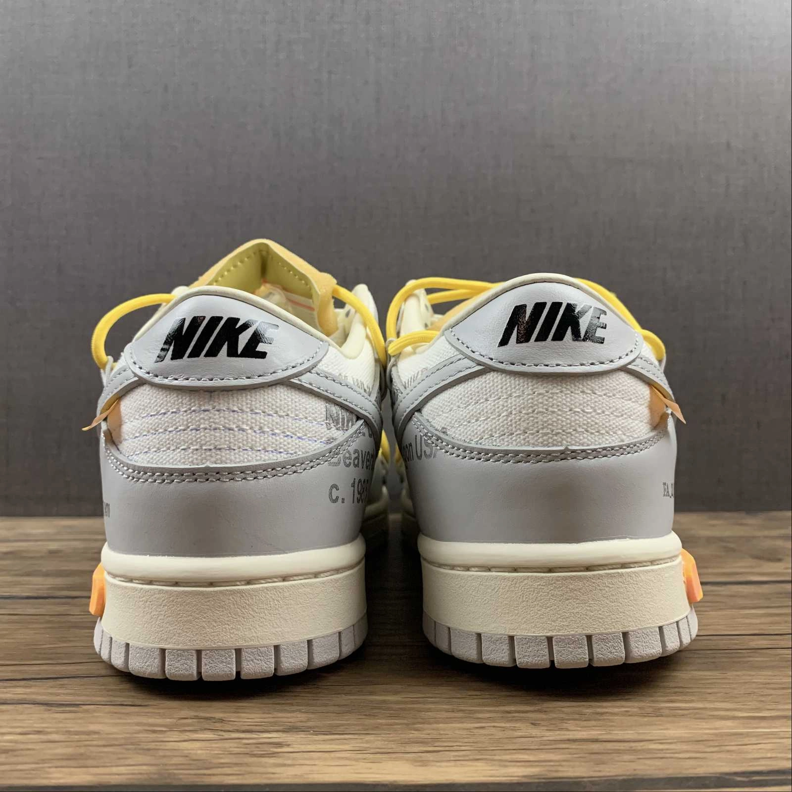 Dunk Low X Off-White 'Lote 29 de 50' DM1602-103 Foot Shape Designer Style