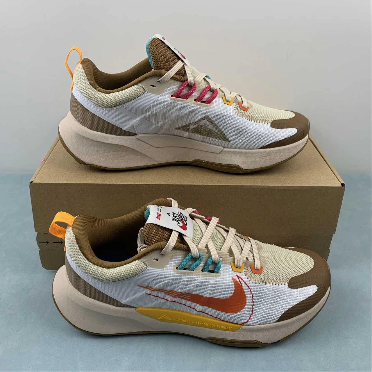 fun runs road use Nike Juniper Trail 2 NN Sanddrift Safety Orange Ale Brown FD4323-181