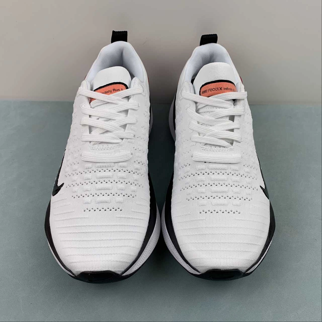 running in heavy rain shoes Nike ReactX Infinity Run 4 White Black Light Crimson Platinum Tint DR2665-100