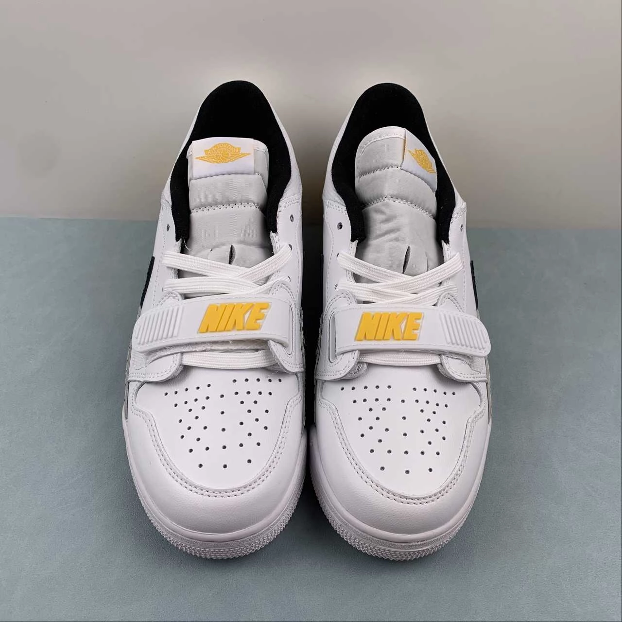 Air Jordan Legacy 312 Low White Yellow Ocher Wolf Gray Black CD7069-107 Elasticated Sling Sneaker Brands