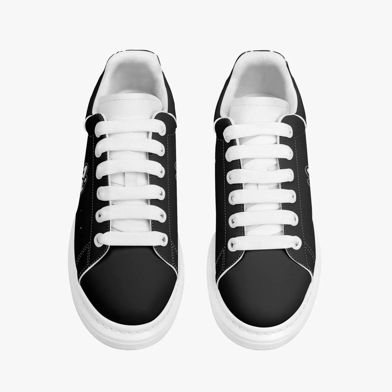 Athletic Apparatus Black Lifestyle Low-Top Leather Sneakers