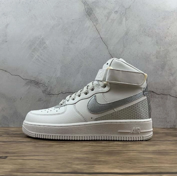 Air Force 1 High 07 LV8 3M Summit White Metallic Silver CU4159-100 Flex support Footstep Care