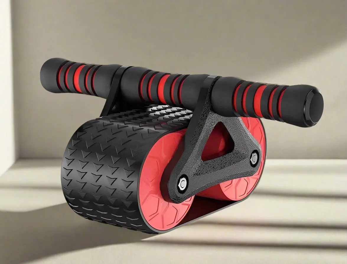 Automatic Rebound Abs Wheel – Double Wheel Trainer for Home & Gym Workouts!
