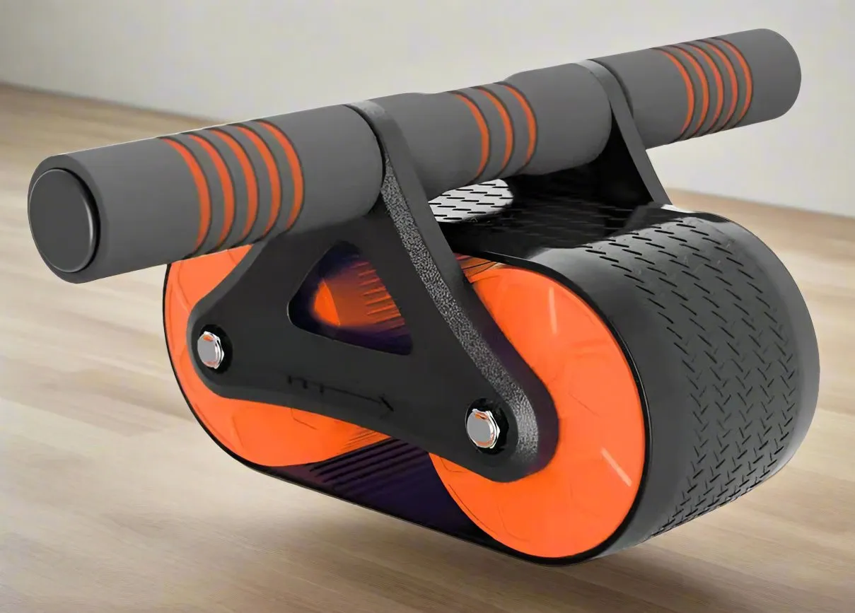 Automatic Rebound Abs Wheel – Double Wheel Trainer for Home & Gym Workouts!