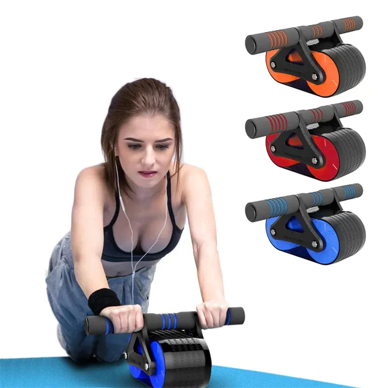 Automatic Rebound Abs Wheel – Double Wheel Trainer for Home & Gym Workouts!