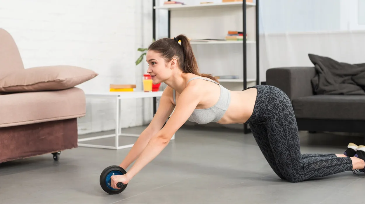 Automatic Rebound Abs Wheel – Double Wheel Trainer for Home & Gym Workouts!