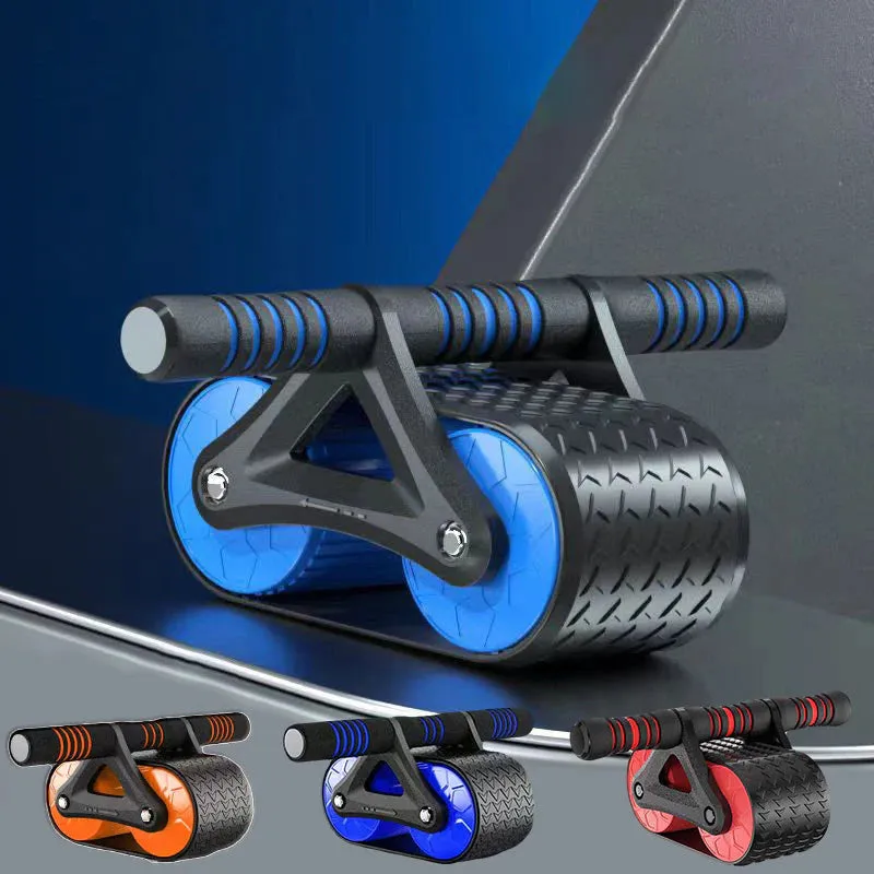 Automatic Rebound Abs Wheel – Double Wheel Trainer for Home & Gym Workouts!