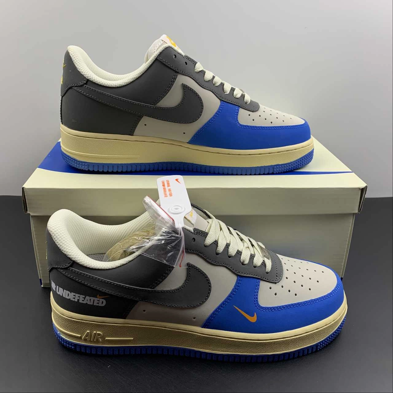 Easy Wear Air Force 1 07 Low Undefeated Dark Grey Blue Gold 315122-005