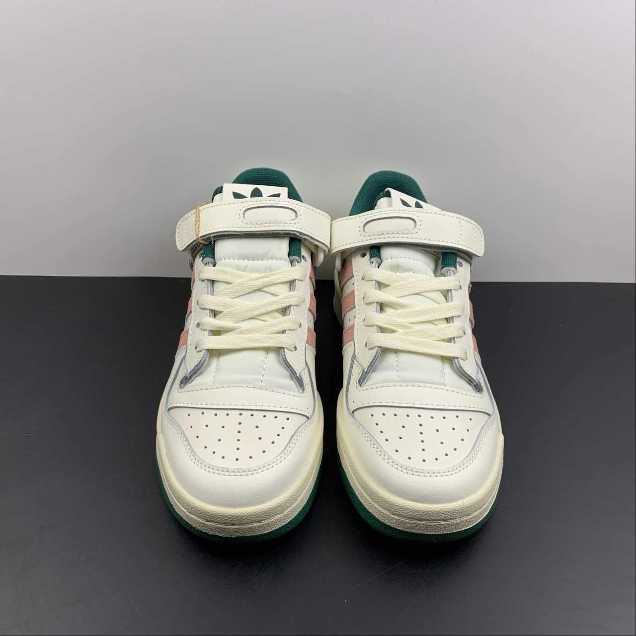 Well   Made Slip Vibe Adidas Forum 84 Low White Green Pink HO1671