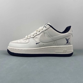 Air Force 1 07 Low LV Off White Royal Navy XZ6188-002 Comfortable Midsole Quick Hop